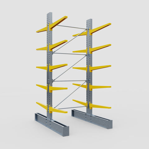 Cantilever Rack - Double Sided - Super Heavy Duty - Powder Coated - Full Bay - Height 4267mm