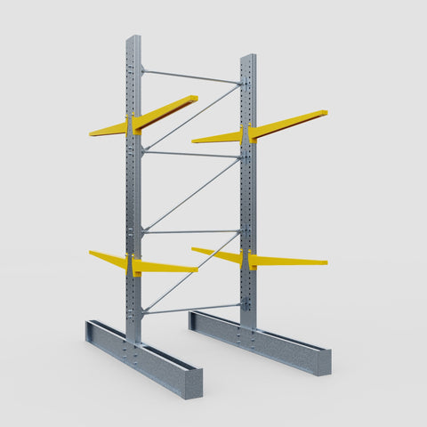 Cantilever Rack - Double Sided - Super Heavy Duty - Powder Coated - Full Bay - Height 4267mm