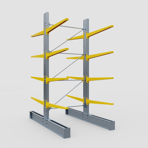 Cantilever Rack - Double Sided - Super Heavy Duty - Powder Coated - Full Bay - Height 4267mm