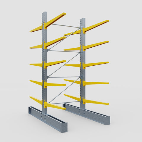 Cantilever Rack - Double Sided - Super Heavy Duty - Powder Coated - Full Bay - Height 4267mm