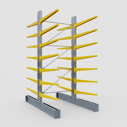 Cantilever Rack - Double Sided - Super Heavy Duty - Powder Coated - Full Bay - Height 4267mm