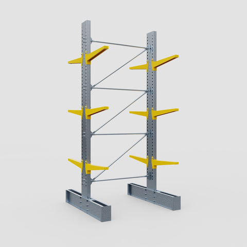 Cantilever Rack - Double Sided - Super Heavy Duty - Powder Coated - Full Bay - Height 4267mm