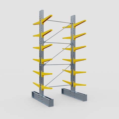 Cantilever Rack - Double Sided - Super Heavy Duty - Powder Coated - Full Bay - Height 4267mm