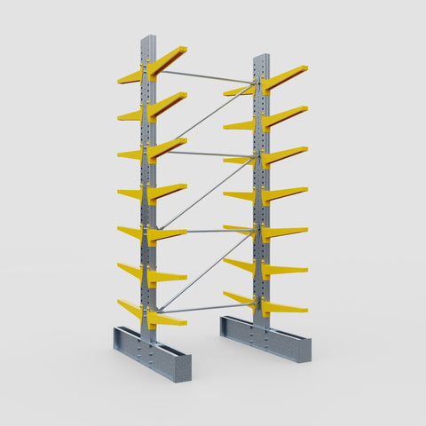 Cantilever Rack - Double Sided - Super Heavy Duty - Powder Coated - Full Bay - Height 4267mm