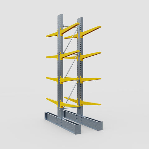 Cantilever Rack - Double Sided - Super Heavy Duty - Powder Coated - Full Bay - Height 4267mm