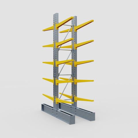 Cantilever Rack - Double Sided - Super Heavy Duty - Powder Coated - Full Bay - Height 4267mm