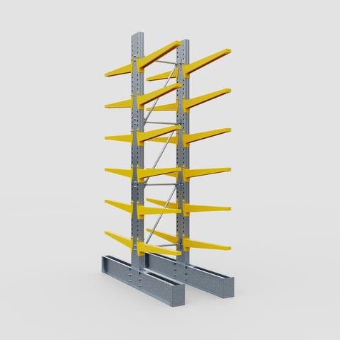 Cantilever Rack - Double Sided - Super Heavy Duty - Powder Coated - Full Bay - Height 4267mm