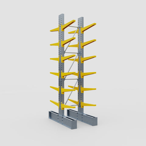 Cantilever Rack - Double Sided - Super Heavy Duty - Powder Coated - Full Bay - Height 4267mm