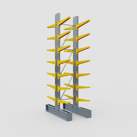 Cantilever Rack - Double Sided - Super Heavy Duty - Powder Coated - Full Bay - Height 4267mm
