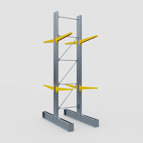 Cantilever Rack - Double Sided - Super Heavy Duty - Powder Coated - Full Bay - Height 4877mm