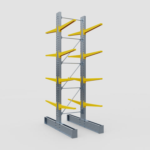 Cantilever Rack - Double Sided - Super Heavy Duty - Powder Coated - Full Bay - Height 4877mm