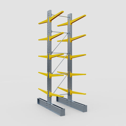 Cantilever Rack - Double Sided - Super Heavy Duty - Powder Coated - Full Bay - Height 4877mm