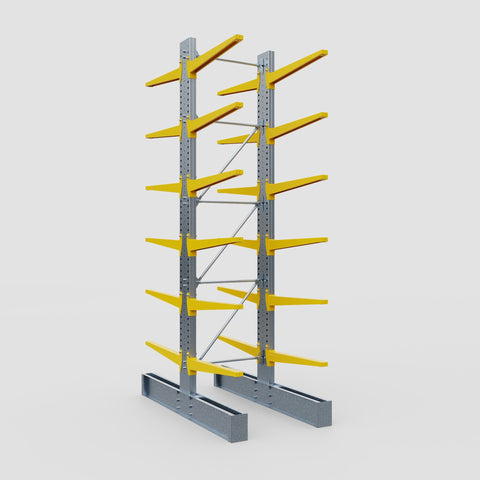 Cantilever Rack - Double Sided - Super Heavy Duty - Powder Coated - Full Bay - Height 4877mm