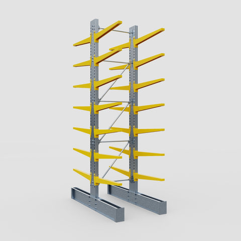 Cantilever Rack - Double Sided - Super Heavy Duty - Powder Coated - Full Bay - Height 4877mm