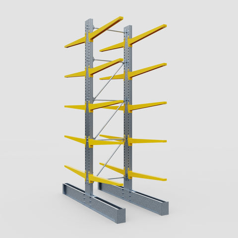 Cantilever Rack - Double Sided - Super Heavy Duty - Powder Coated - Full Bay - Height 4877mm