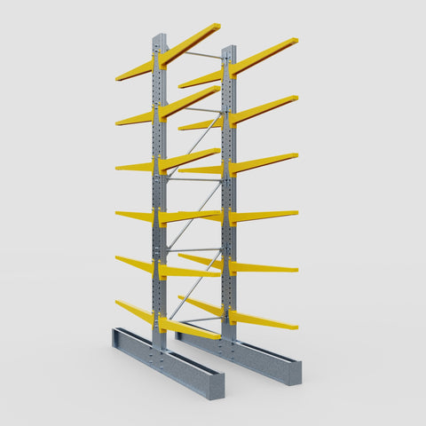 Cantilever Rack - Double Sided - Super Heavy Duty - Powder Coated - Full Bay - Height 4877mm