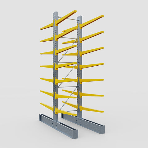 Cantilever Rack - Double Sided - Super Heavy Duty - Powder Coated - Full Bay - Height 4877mm