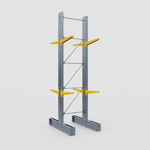 Cantilever Rack - Double Sided - Super Heavy Duty - Powder Coated - Full Bay - Height 4877mm