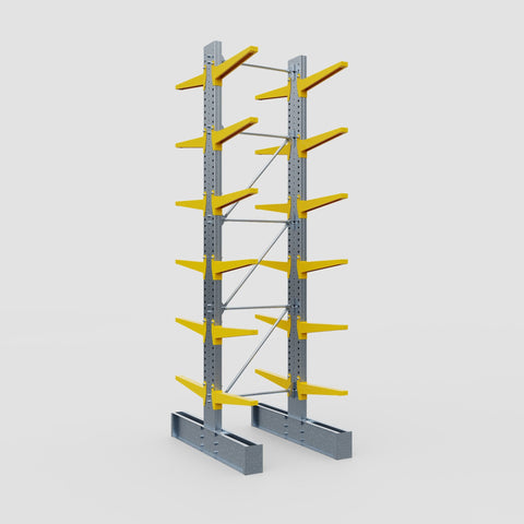 Cantilever Rack - Double Sided - Super Heavy Duty - Powder Coated - Full Bay - Height 4877mm