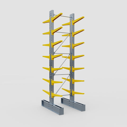 Cantilever Rack - Double Sided - Super Heavy Duty - Powder Coated - Full Bay - Height 4877mm