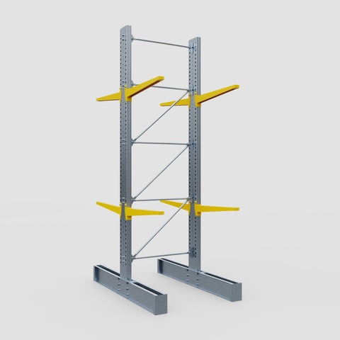 Cantilever Rack - Double Sided - Super Heavy Duty - Powder Coated - Full Bay - Height 4877mm