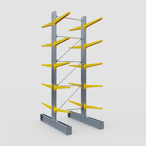 Cantilever Rack - Double Sided - Super Heavy Duty - Powder Coated - Full Bay - Height 4877mm