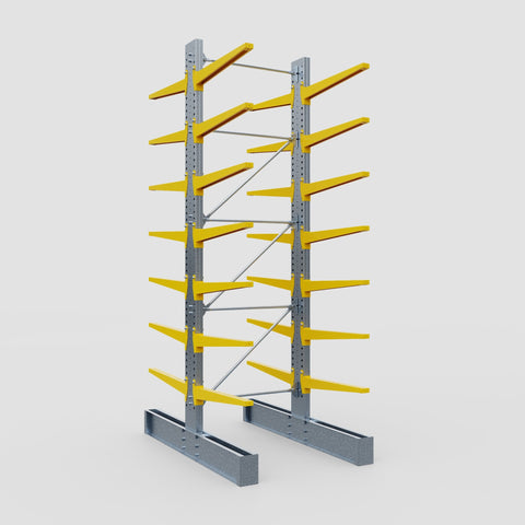 Cantilever Rack - Double Sided - Super Heavy Duty - Powder Coated - Full Bay - Height 4877mm