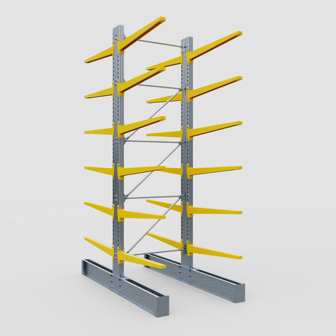 Cantilever Rack - Double Sided - Super Heavy Duty - Powder Coated - Full Bay - Height 4877mm
