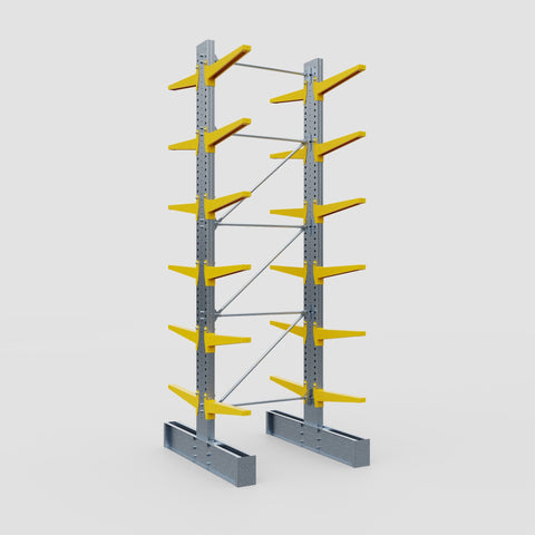 Cantilever Rack - Double Sided - Super Heavy Duty - Powder Coated - Full Bay - Height 4877mm