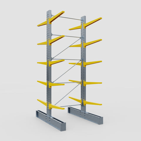 Cantilever Rack - Double Sided - Super Heavy Duty - Powder Coated - Full Bay - Height 4877mm