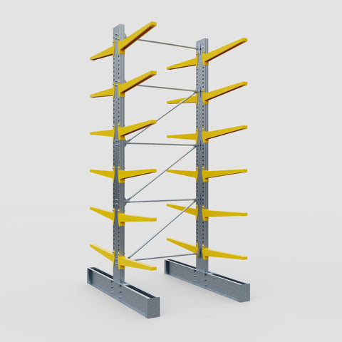 Cantilever Rack - Double Sided - Super Heavy Duty - Powder Coated - Full Bay - Height 4877mm