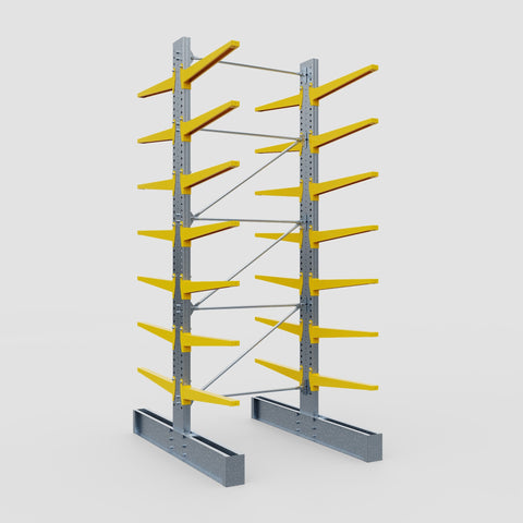 Cantilever Rack - Double Sided - Super Heavy Duty - Powder Coated - Full Bay - Height 4877mm
