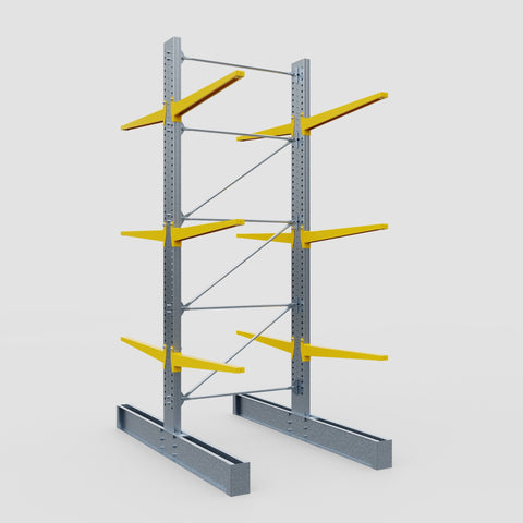 Cantilever Rack - Double Sided - Super Heavy Duty - Powder Coated - Full Bay - Height 4877mm