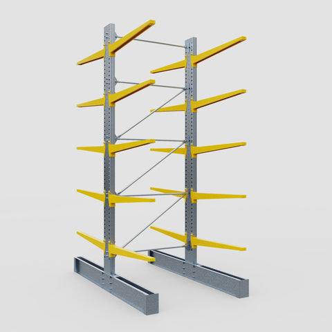 Cantilever Rack - Double Sided - Super Heavy Duty - Powder Coated - Full Bay - Height 4877mm