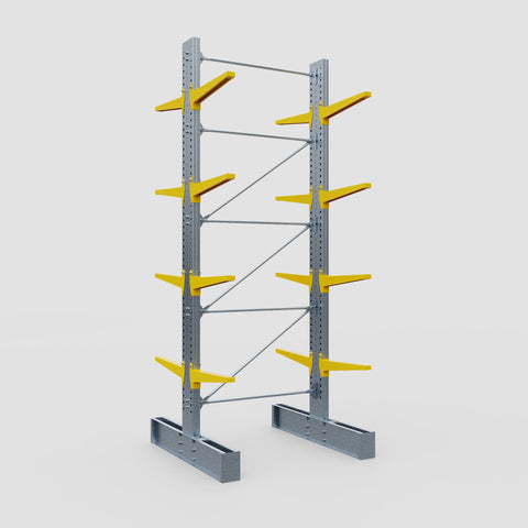 Cantilever Rack - Double Sided - Super Heavy Duty - Powder Coated - Full Bay - Height 4877mm