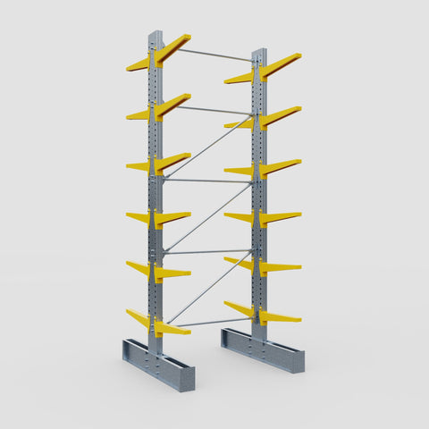 Cantilever Rack - Double Sided - Super Heavy Duty - Powder Coated - Full Bay - Height 4877mm