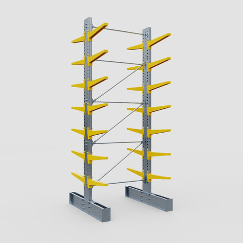 Cantilever Rack - Double Sided - Super Heavy Duty - Powder Coated - Full Bay - Height 4877mm