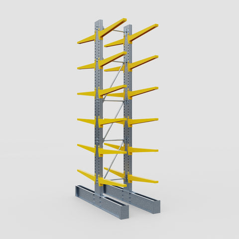 Cantilever Rack - Double Sided - Super Heavy Duty - Powder Coated - Full Bay - Height 4877mm