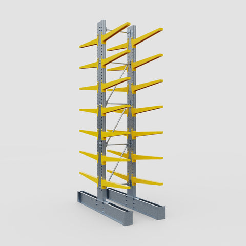 Cantilever Rack - Double Sided - Super Heavy Duty - Powder Coated - Full Bay - Height 4877mm