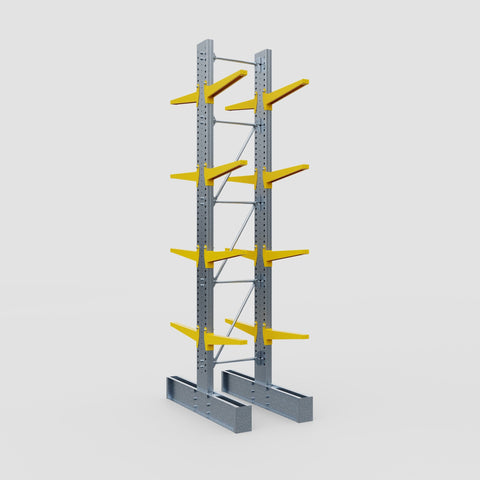 Cantilever Rack - Double Sided - Super Heavy Duty - Powder Coated - Full Bay - Height 4877mm