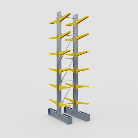 Cantilever Rack - Double Sided - Super Heavy Duty - Powder Coated - Full Bay - Height 4877mm