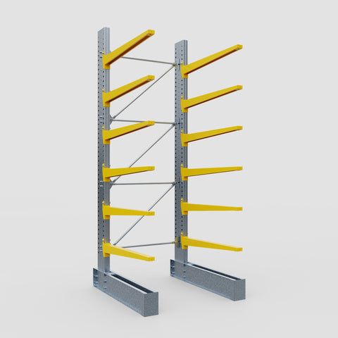 Cantilever Rack - Single Sided - Super Heavy Duty - Powder Coated - Full Bay - Height 4267mm