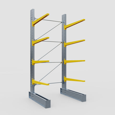 Cantilever Rack - Single Sided - Super Heavy Duty - Powder Coated - Full Bay - Height 4267mm