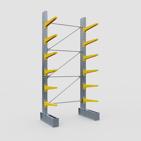 Cantilever Rack - Single Sided - Super Heavy Duty - Powder Coated - Full Bay - Height 4267mm
