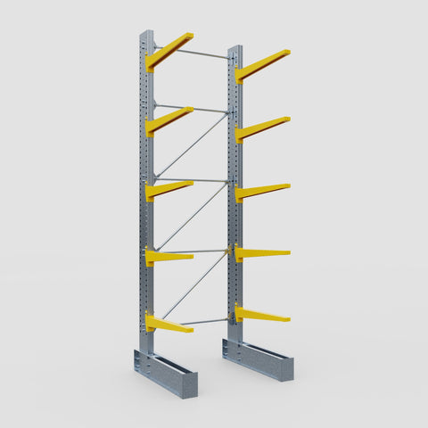 Cantilever Rack - Single Sided - Super Heavy Duty - Powder Coated - Full Bay - Height 4877mm
