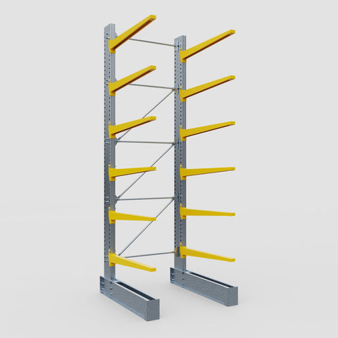 Cantilever Rack - Single Sided - Super Heavy Duty - Powder Coated - Full Bay - Height 4877mm