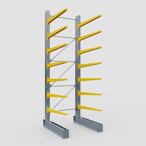 Cantilever Rack - Single Sided - Super Heavy Duty - Powder Coated - Full Bay - Height 4877mm