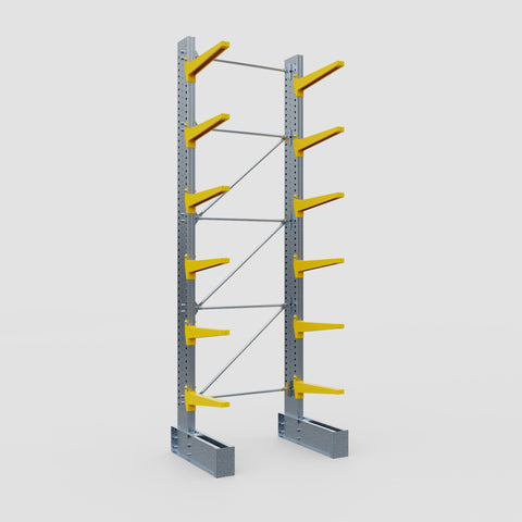 Cantilever Rack - Single Sided - Super Heavy Duty - Powder Coated - Full Bay - Height 4877mm