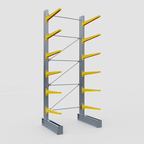Cantilever Rack - Single Sided - Super Heavy Duty - Powder Coated - Full Bay - Height 4877mm