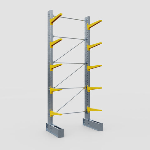 Cantilever Rack - Single Sided - Super Heavy Duty - Powder Coated - Full Bay - Height 4877mm